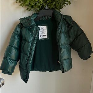 GAP Kids Forest Green Puffer Coat